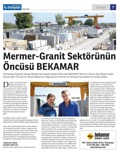 Kemalpaşa İş Dünyası Haber