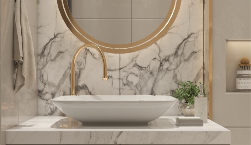 Modern Banyoda Mermer Kullanımı